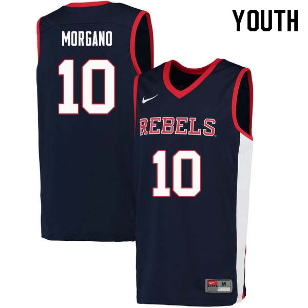 Antonio Morgano Ole Miss Rebels NCAA Youth Navy #10 Stitched Limited College Football Jersey GGI6658GQ